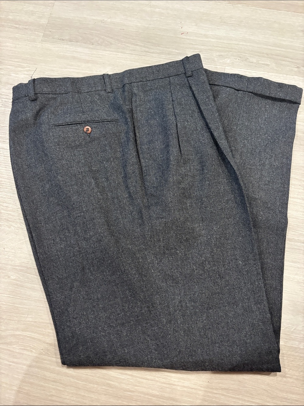 Men's Flat Front Dress Shorts in Charcoal Gray